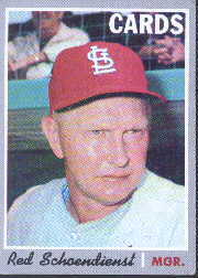 1970 Topps Baseball Cards      346     Red Schoendienst MG